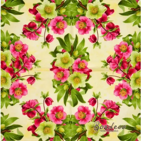 Serwetka do decoupage róża świąteczna 25x25 PAPER+DESIGN